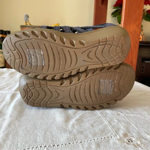 🌸Spring Ready - Skechers Navy Strappy Wedge Sandals – Size 6.5 - Picture 6 of 12